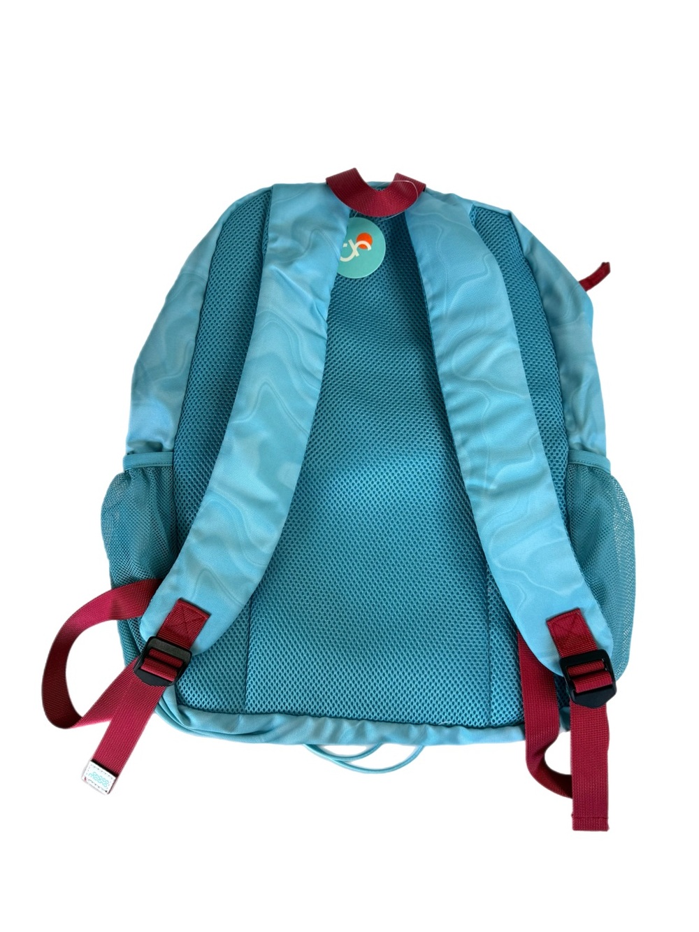 Choco Mocha Light Blue Women's Everyday Backpack with Red Accents NWT - Picture 6 of 9